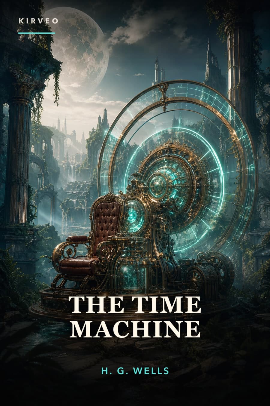 AI-designed cover for The Time Machine