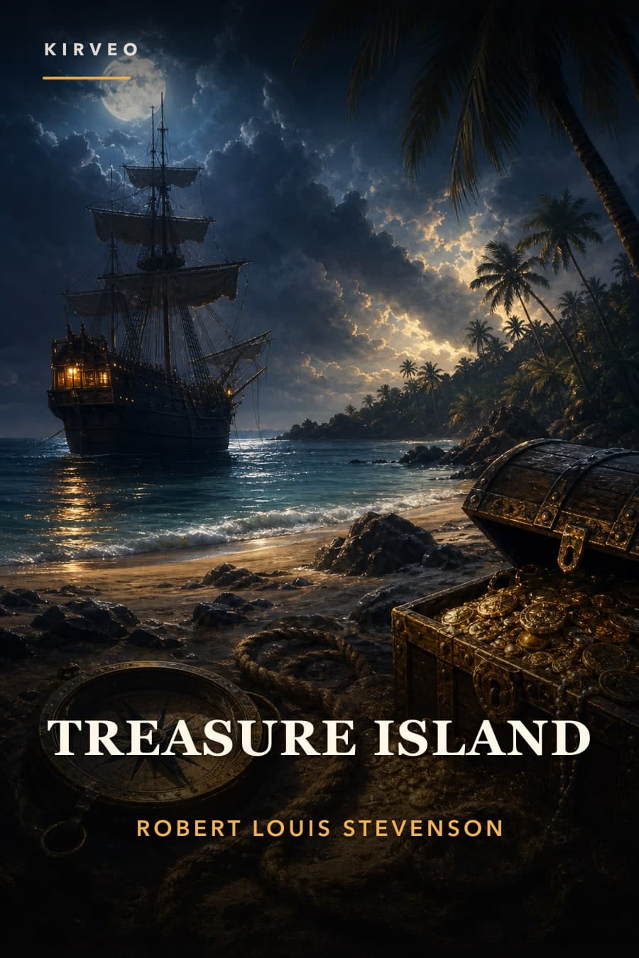 AI-designed cover for Treasure Island